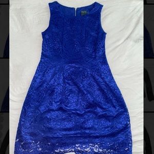 Gabby Skye Blue Lace Dress